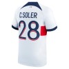 Virallinen Fanipaita Paris Saint-Germain C. Soler 28 Vieraspelipaita 2023-24 - Miesten